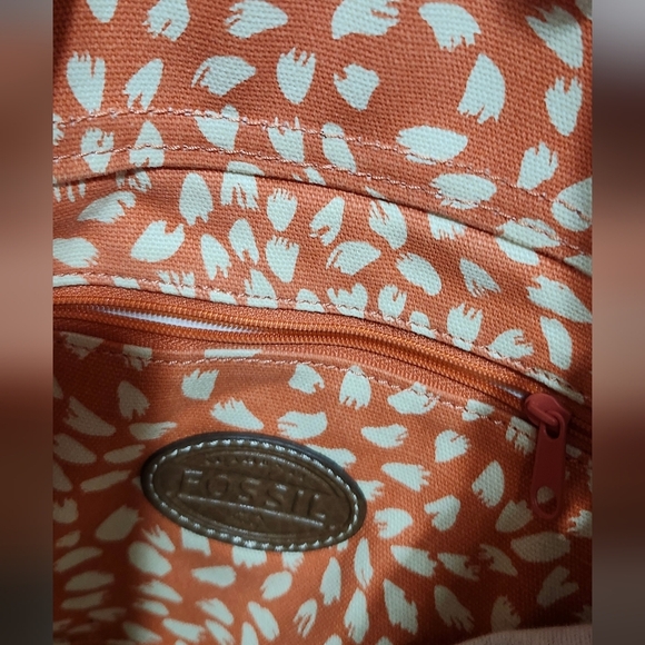 Fossil Key-Per Birds Coated Canvas Crossbody Shoulder Bag - Picture 6 of 6